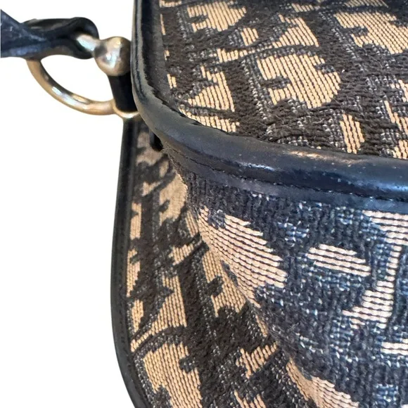 Dior Trotter Vintage Navy Shoulder Bag with COA - Picture 4 of 12